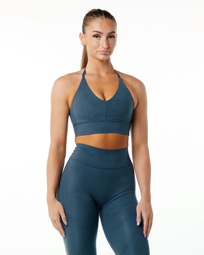 Alphalete Medium-Impact Luxury Sports Bra Blankyt | 67392LMKQ