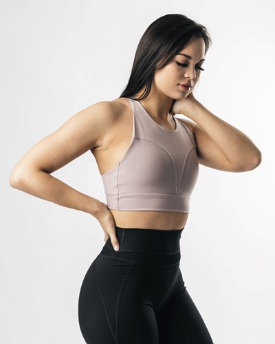 Alphalete Medium-Impact Luxury Sports Bra Fialové | 90743IQSR