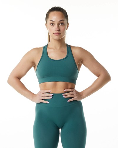 Alphalete Medium-Impact Seamless Sports Bra Blankyt | 71485ABHE