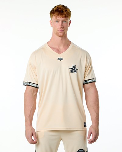 Alphalete Oversized Krátké Sleeve Jersey Tan | 45602BLOF