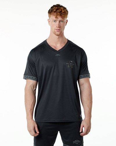 Alphalete Oversized Krátké Sleeve Jersey Černé | 61805UVNG