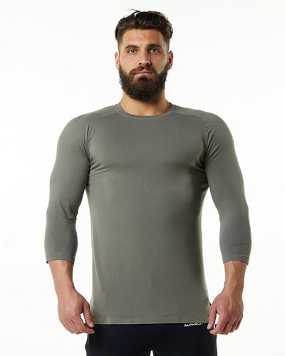 Alphalete Premium 3/4 Sleeve Tee Šedé | 15782QMPV