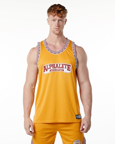 Alphalete Relaxed Fit Jersey Marigold | 90365FMSY