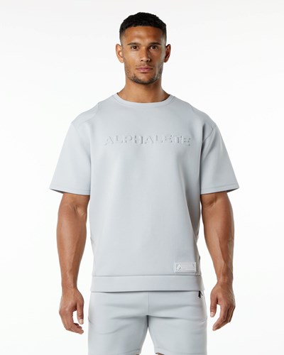 Alphalete Relaxed Interlock Knit Pullover Šedé | 27640FLSK