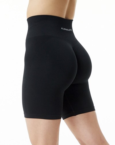 Alphalete Seamless Scrunch 7.5" Krátké Černé | 40326VZXI