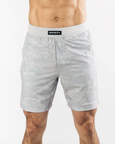 Alphalete Woven 4-Way Stretch 7" Krátké Stříbrné | 84561JBNU