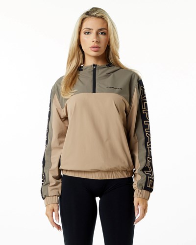 Alphalete Woven Performance Jacket Desert Safari | 65204HREI