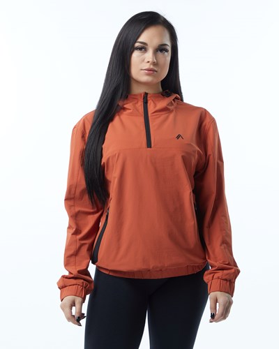 Alphalete Woven Performance Jacket Sour Tangerine | 61382AEIH