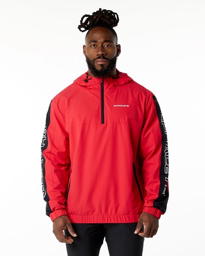 Alphalete Woven Performance Jacket Červené | 63895AWLV