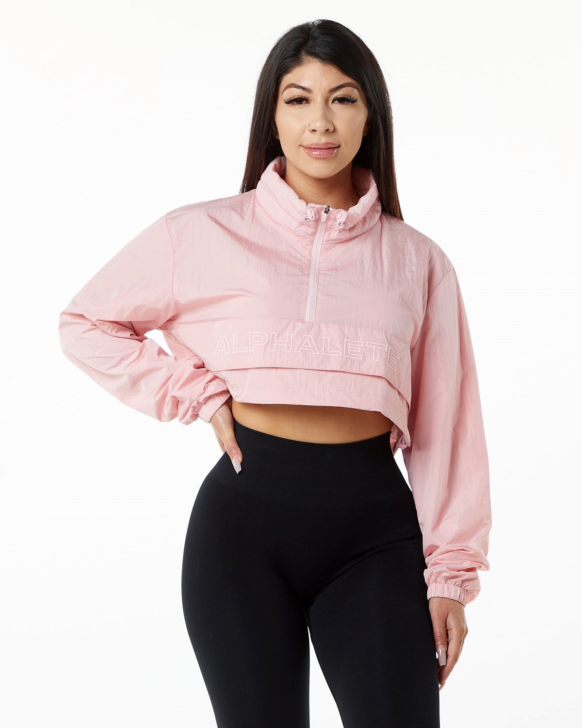 Alphalete All-Purpose Crop Jacket Mauve | 41397OXRT