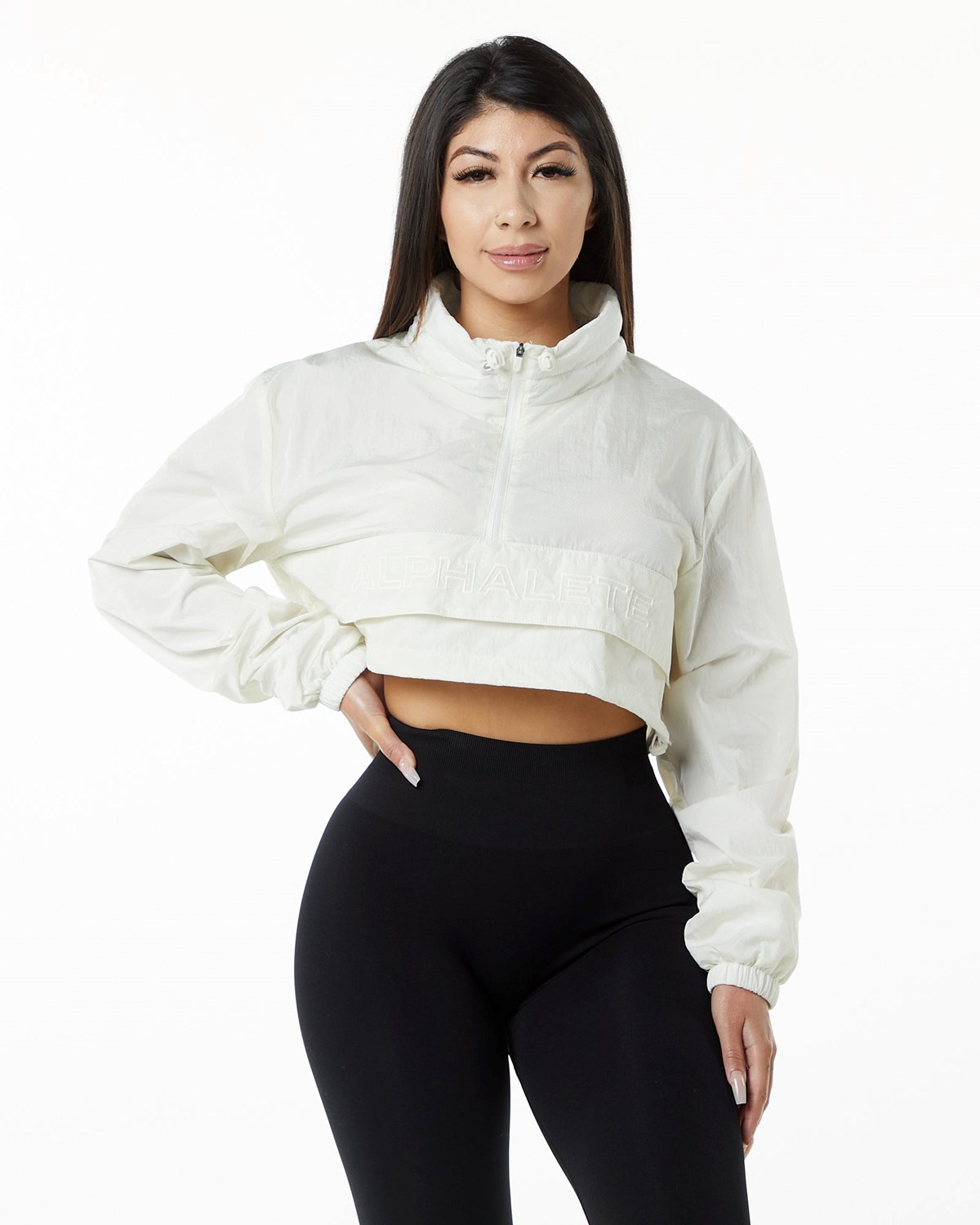 Alphalete All-Purpose Crop Jacket Sage | 70426YLUB