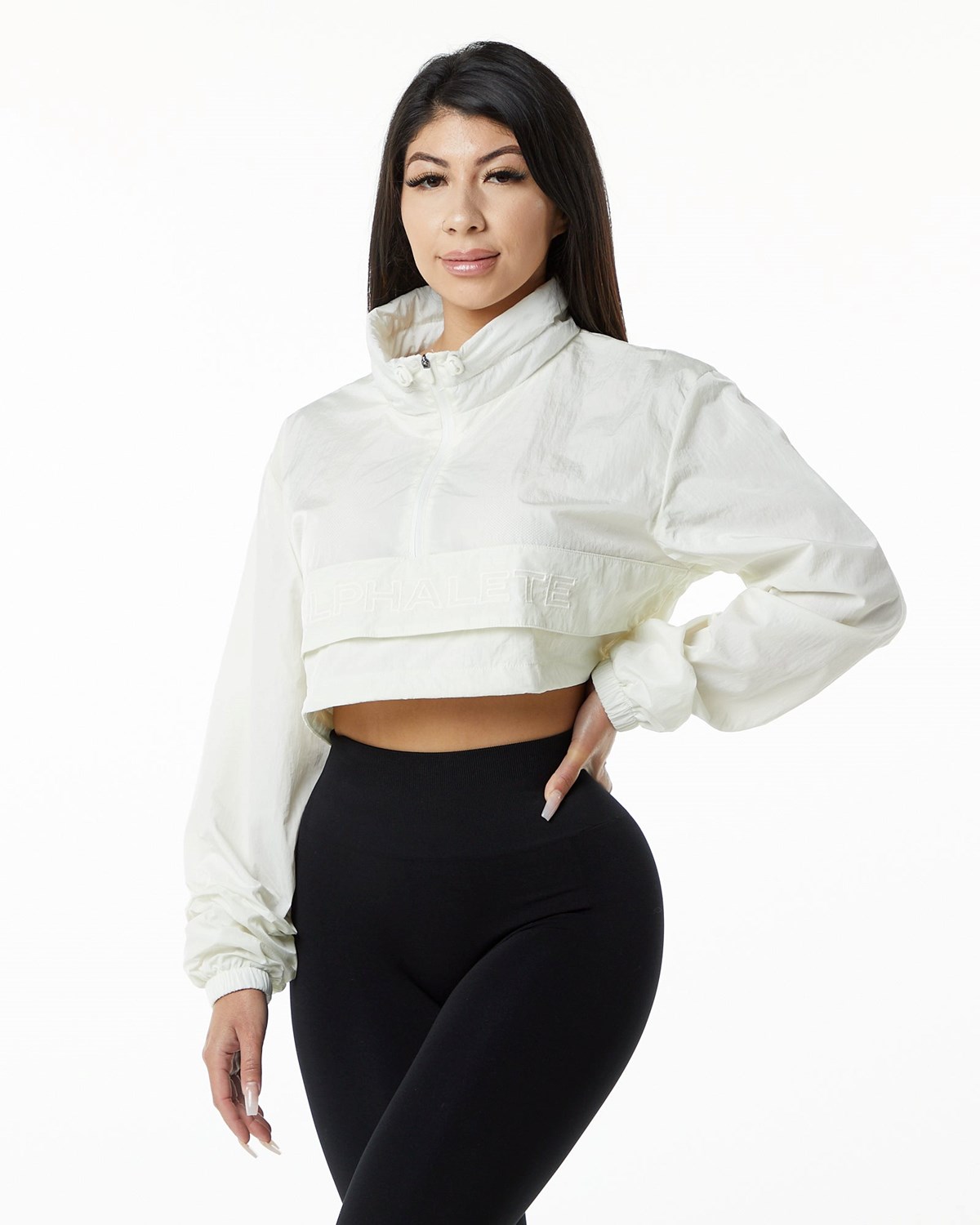 Alphalete All-Purpose Crop Jacket Sage | 70426YLUB