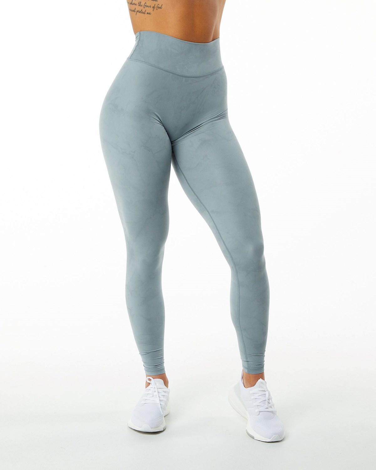 Alphalete All-Purpose Luxury Legging Washed Denim | 13407TRCG