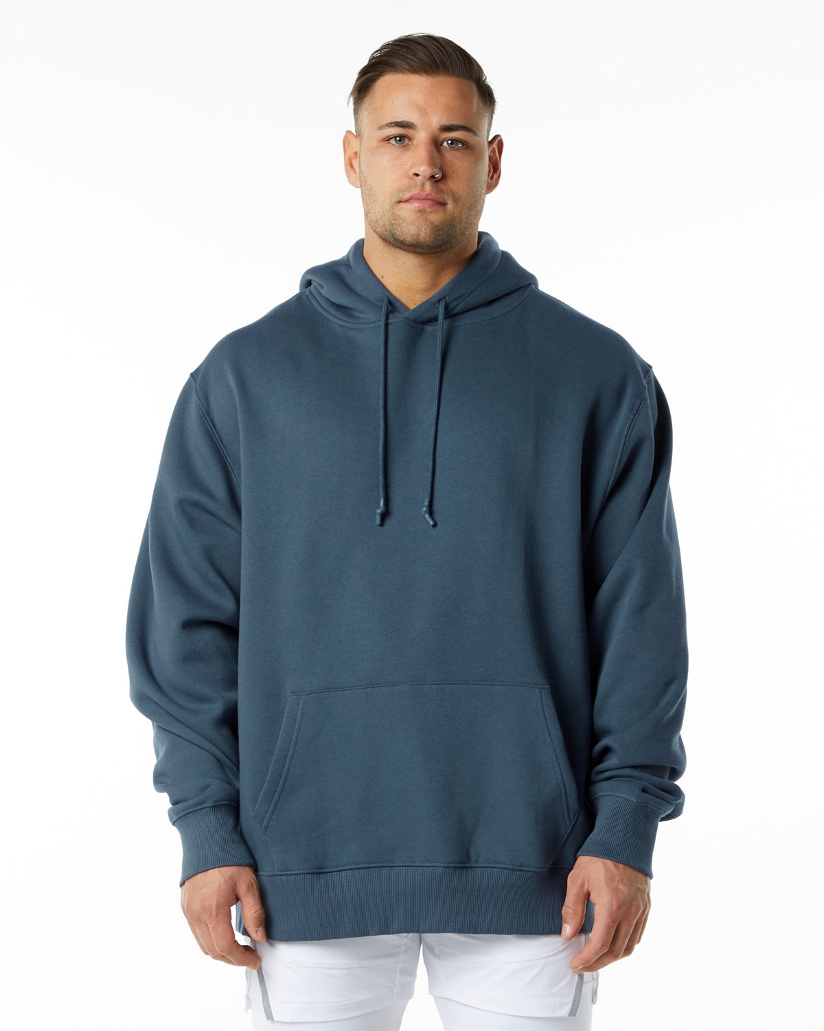 Alphalete Brushed Fleece Grafická Hoodie Blankyt | 78623YEMK