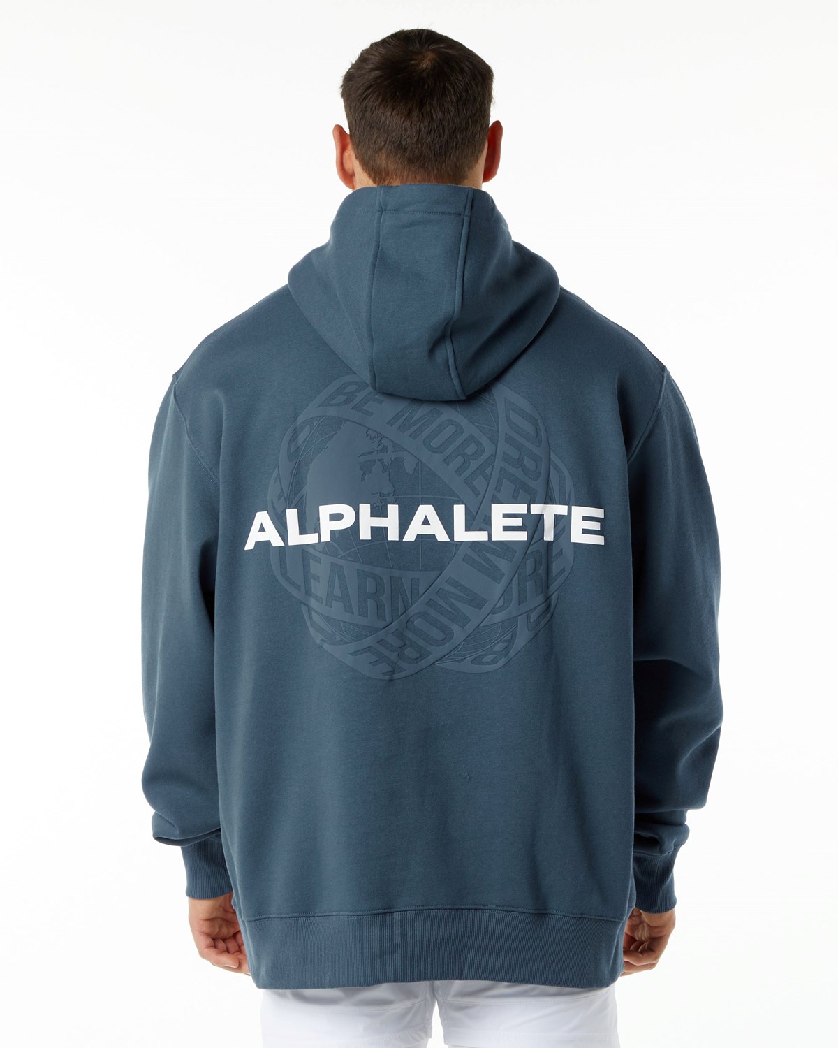 Alphalete Brushed Fleece Grafická Hoodie Blankyt | 78623YEMK