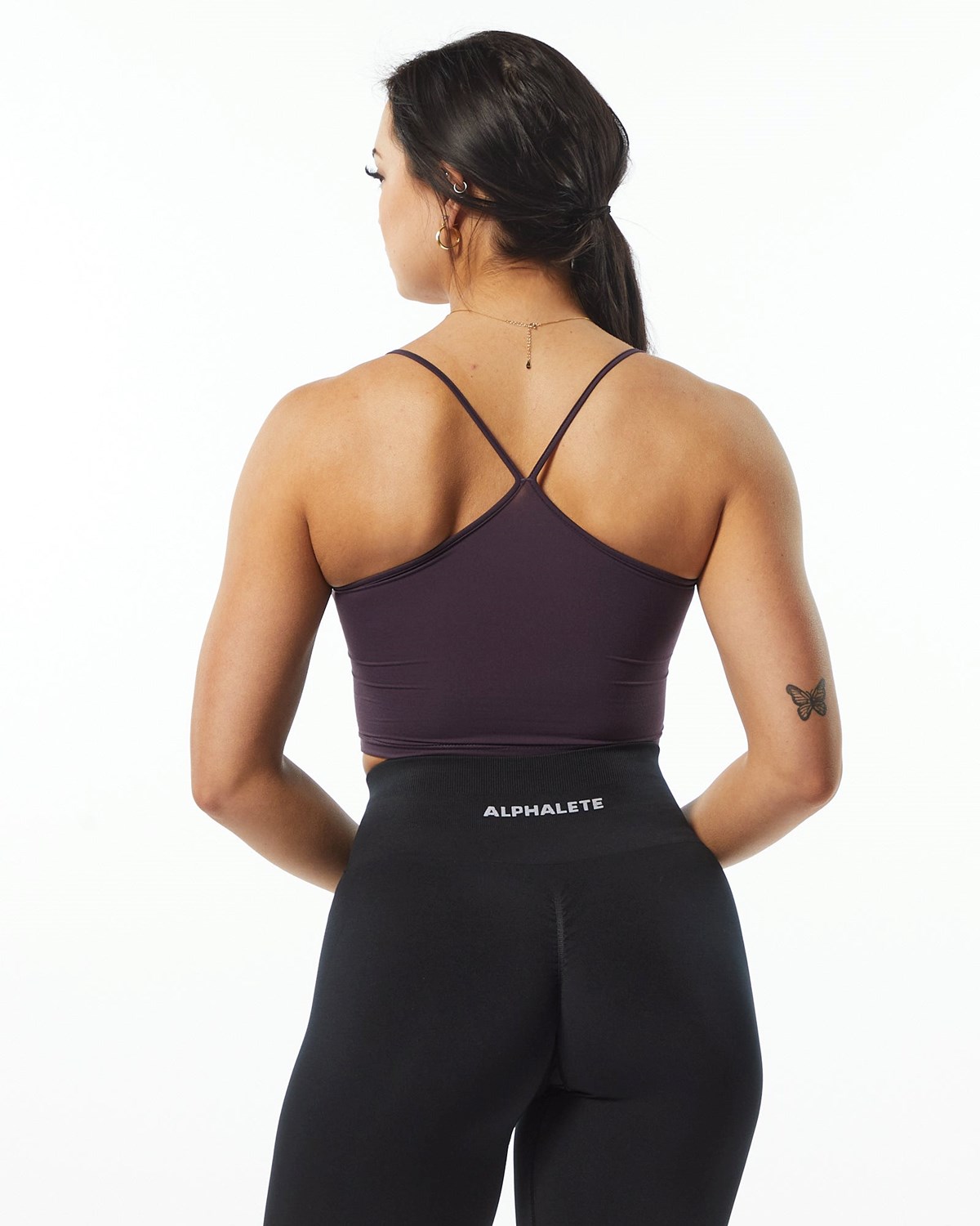 Alphalete Camisole Y-Back Crop Tank Fialové | 28613UJRP