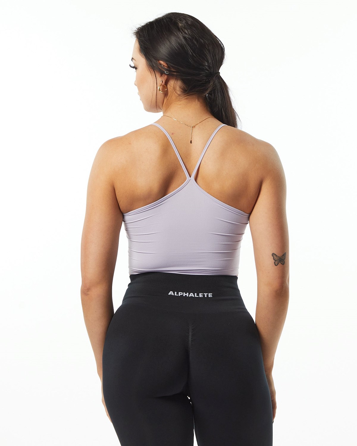 Alphalete Camisole Y-Back Crop Tank Lilac | 39472KFUL