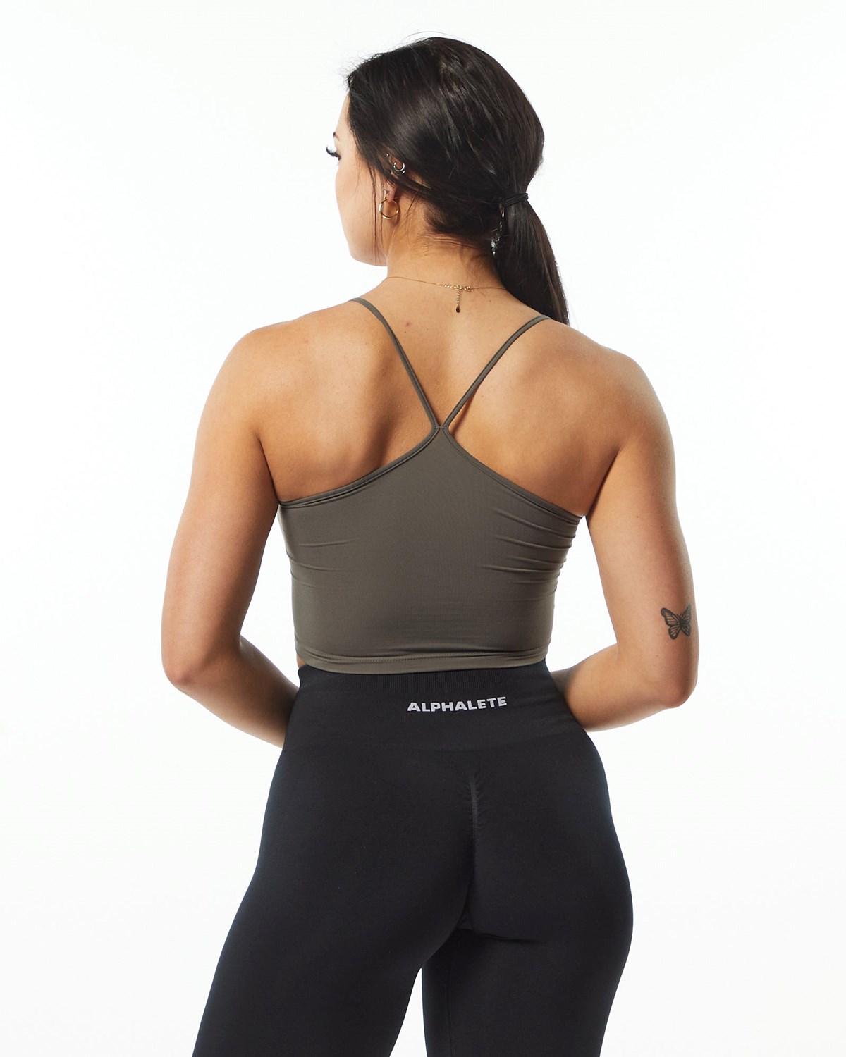 Alphalete Camisole Y-Back Crop Tank Šedé | 97234BAYP