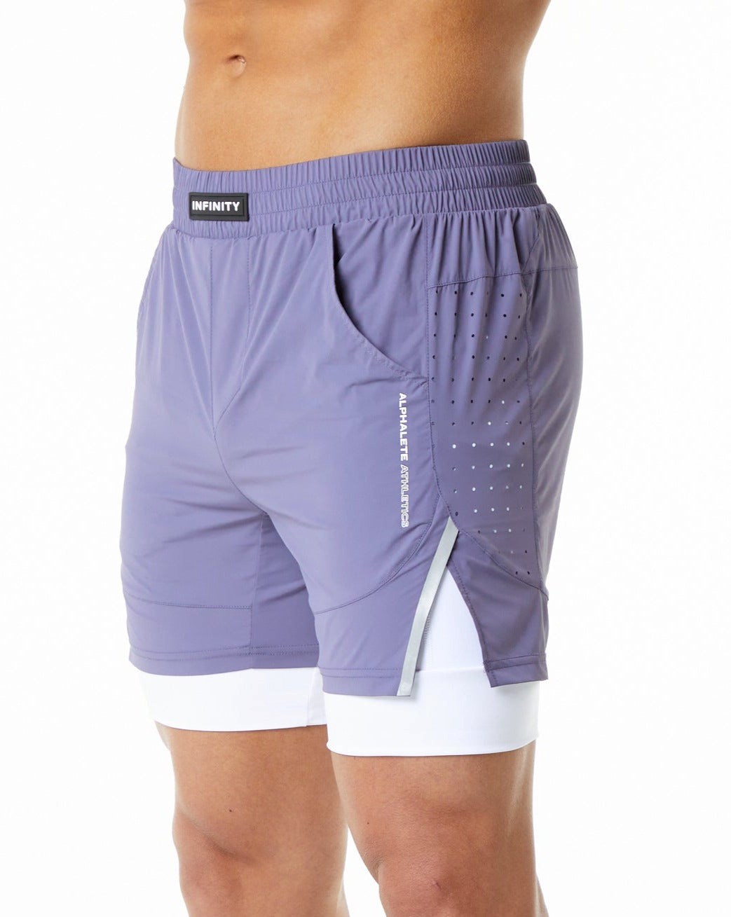 Alphalete Compression Podšité 4-Way Stretch Tréninková Krátké Digital Violet | 71925OMNU