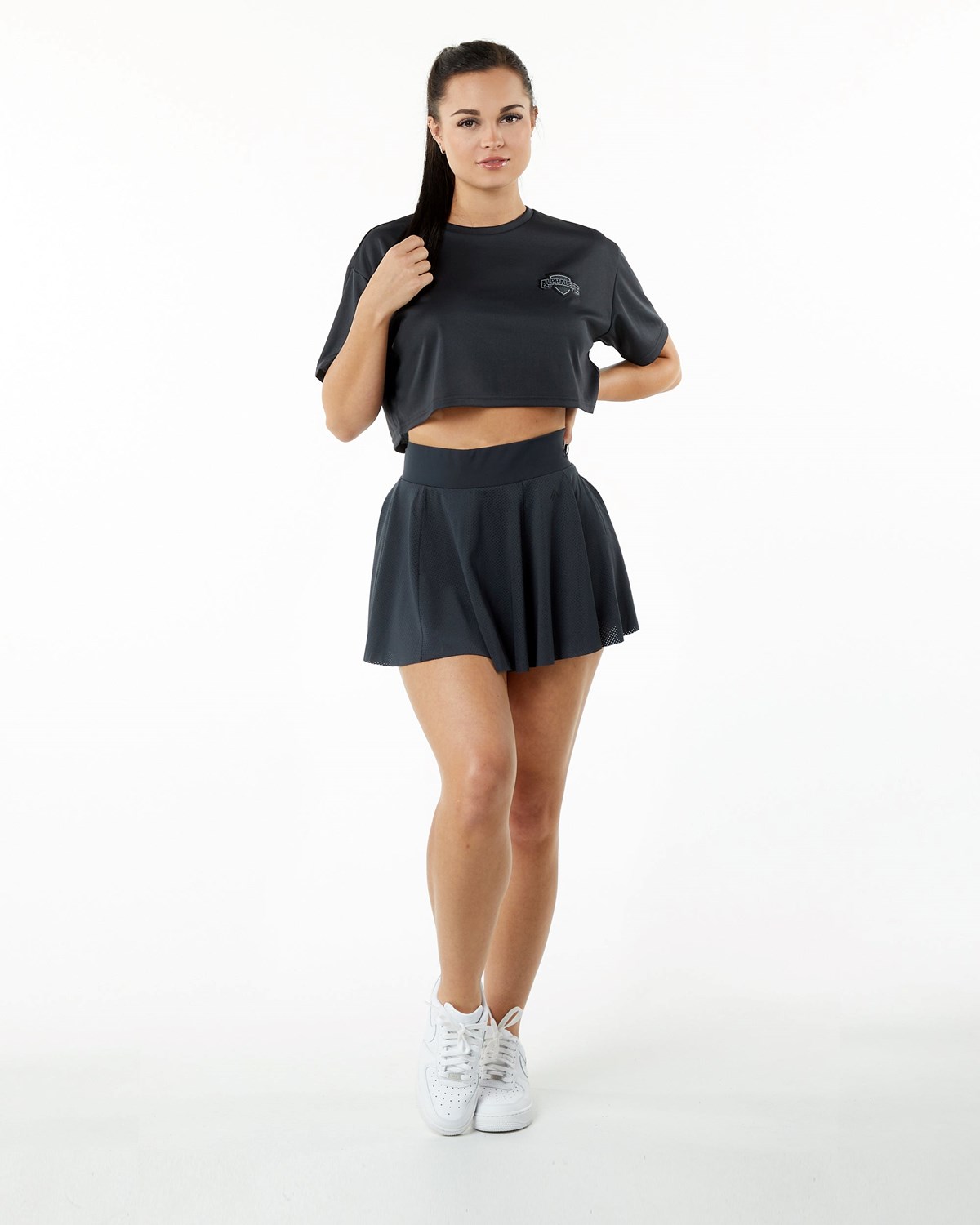 Alphalete Compression Podšité Mesh Skirt Černé | 59134LKRZ