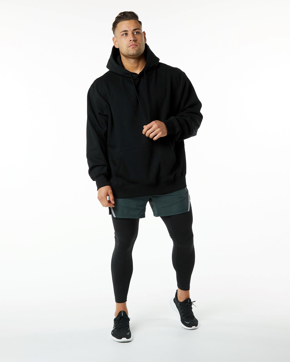 Alphalete Compression Podšité Woven Tréninková Krátké Zelene | 93856QNMG