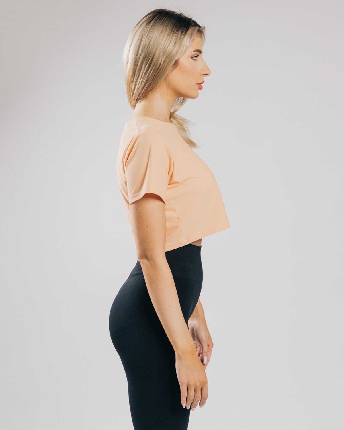 Alphalete Cropped Lehké Krátké Sleeve Oranžové | 92134QMWO