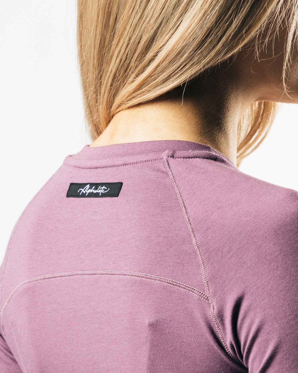 Alphalete Cropped Premium Long Sleeve Černé | 94608IFOX