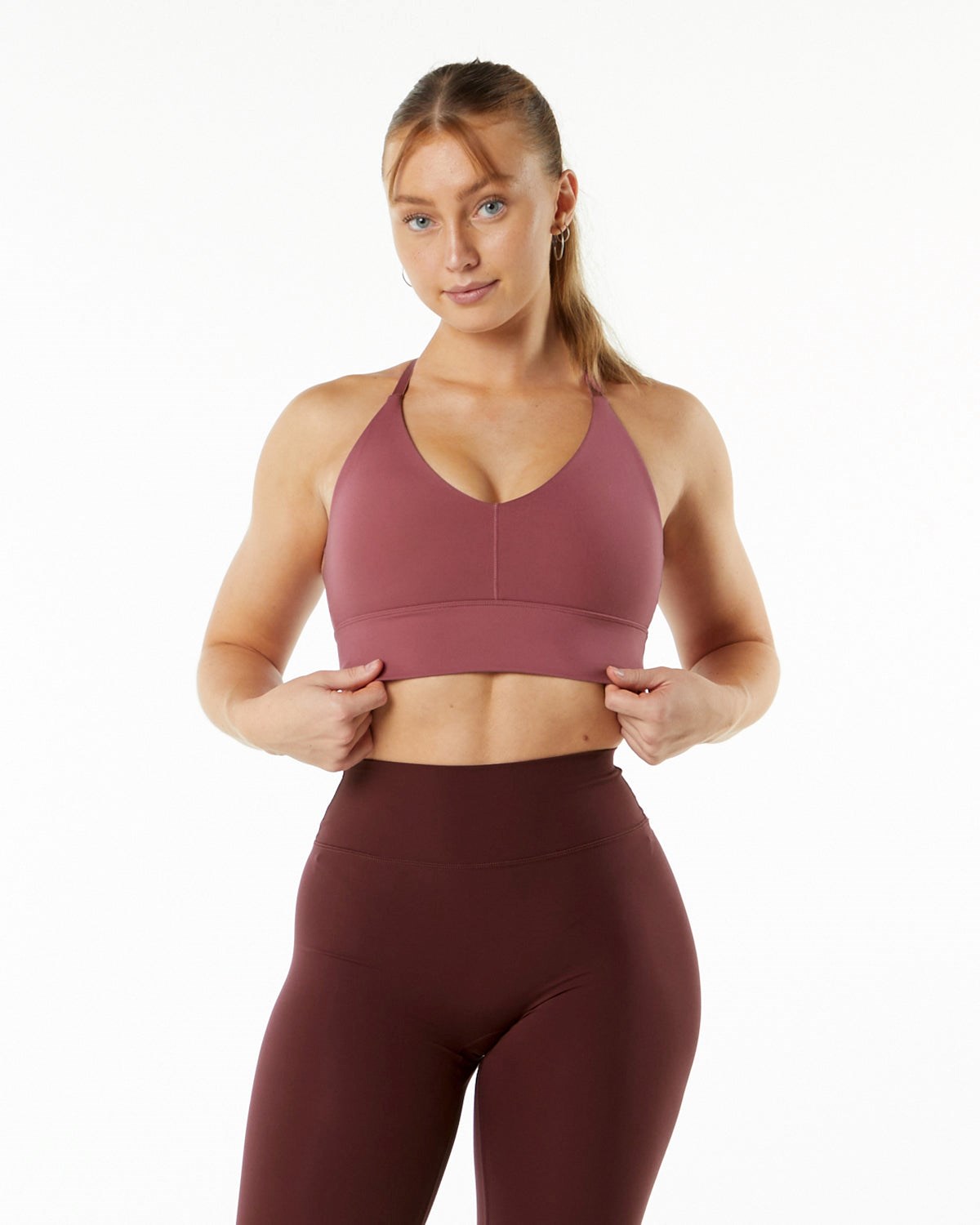 Alphalete Double Brushed Bra Wisteria | 15649YHLC