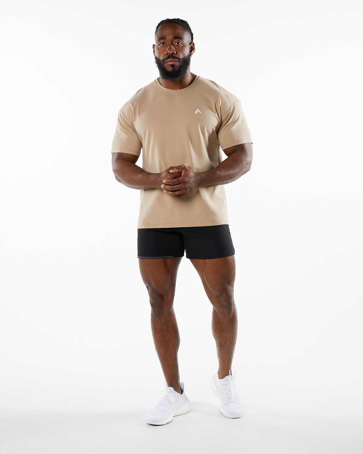 Alphalete Drop Shoulder Tee Taupe | 94387UKYD