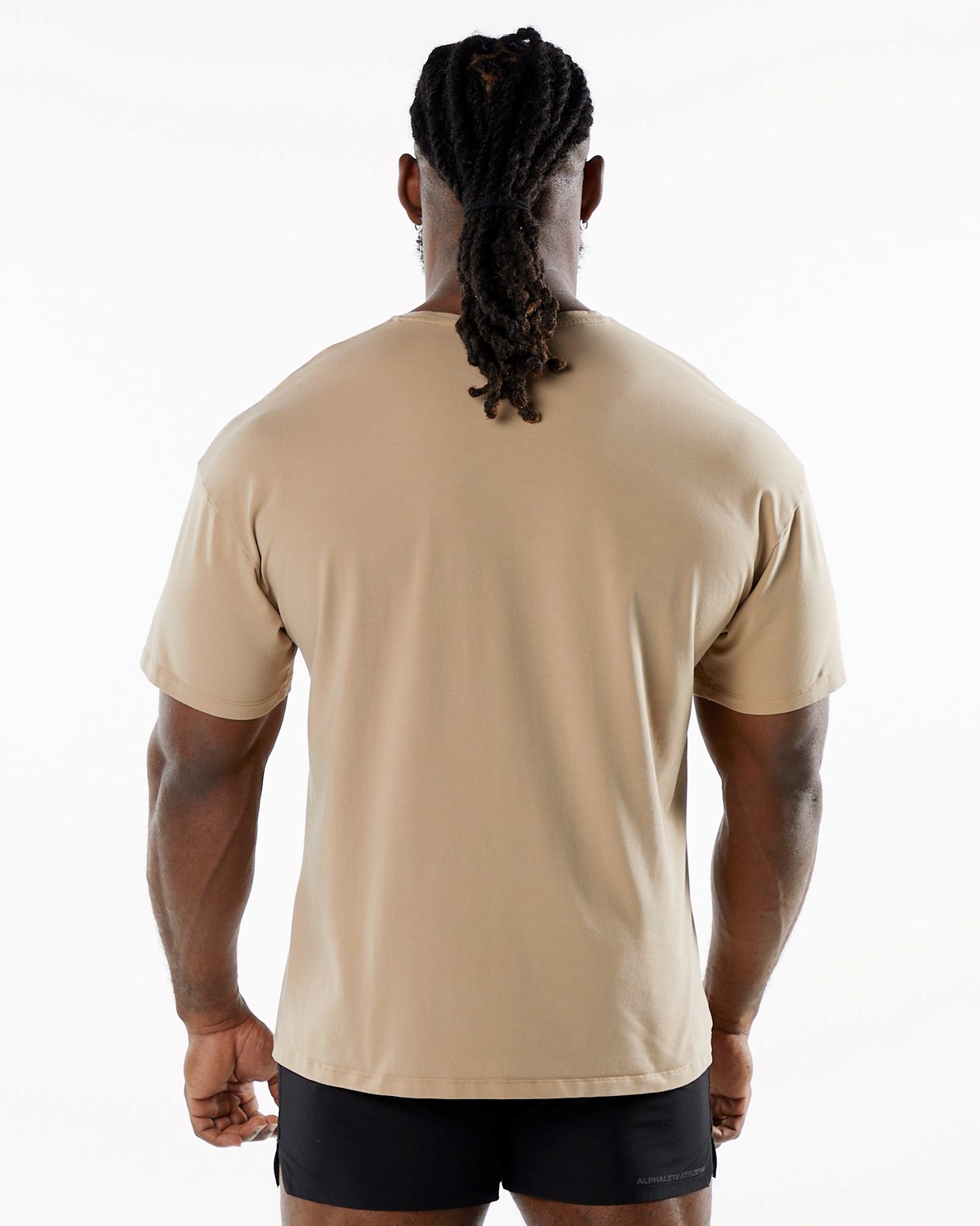 Alphalete Drop Shoulder Tee Taupe | 94387UKYD