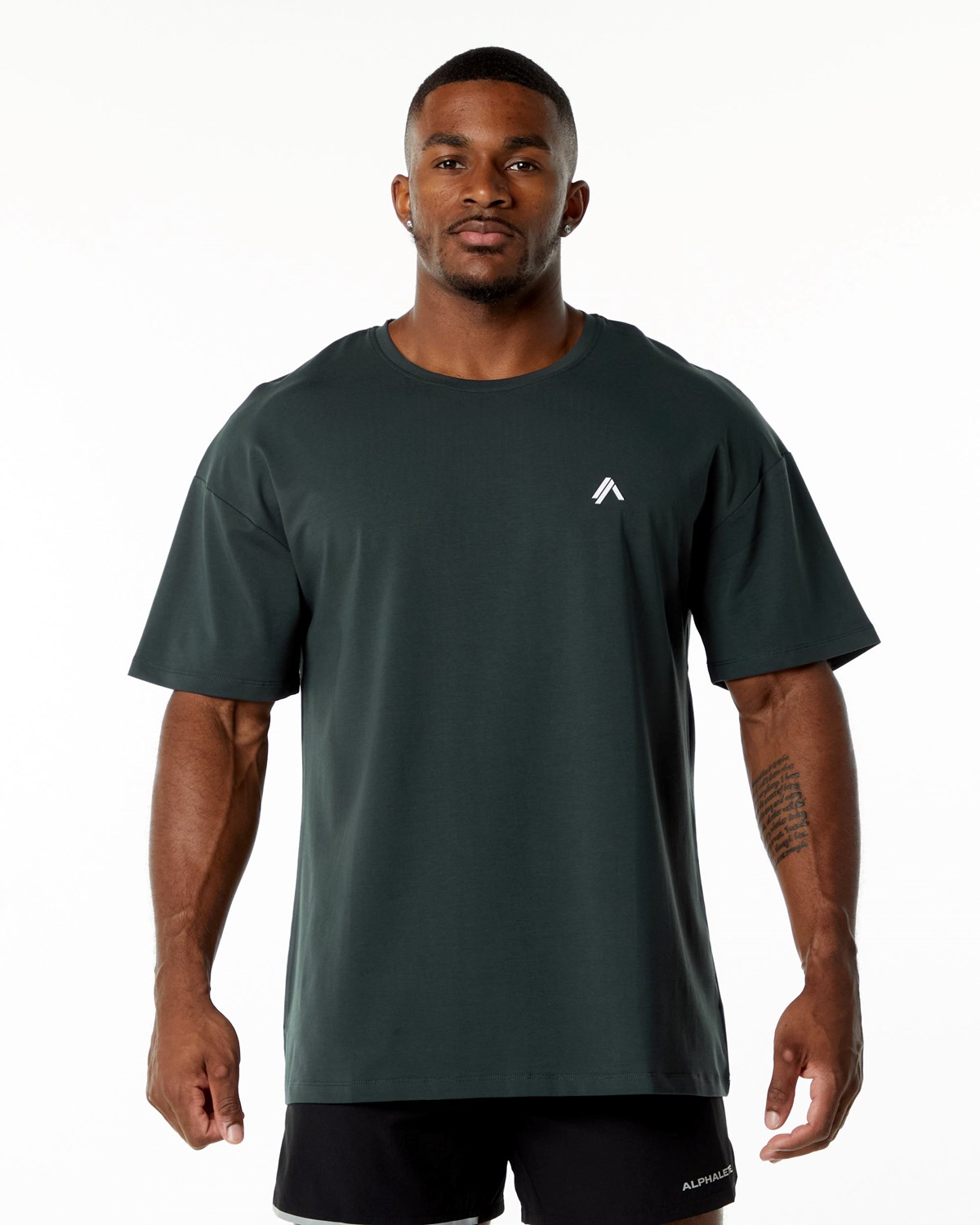 Alphalete Drop Shoulder Tee Zelene | 38064REFG