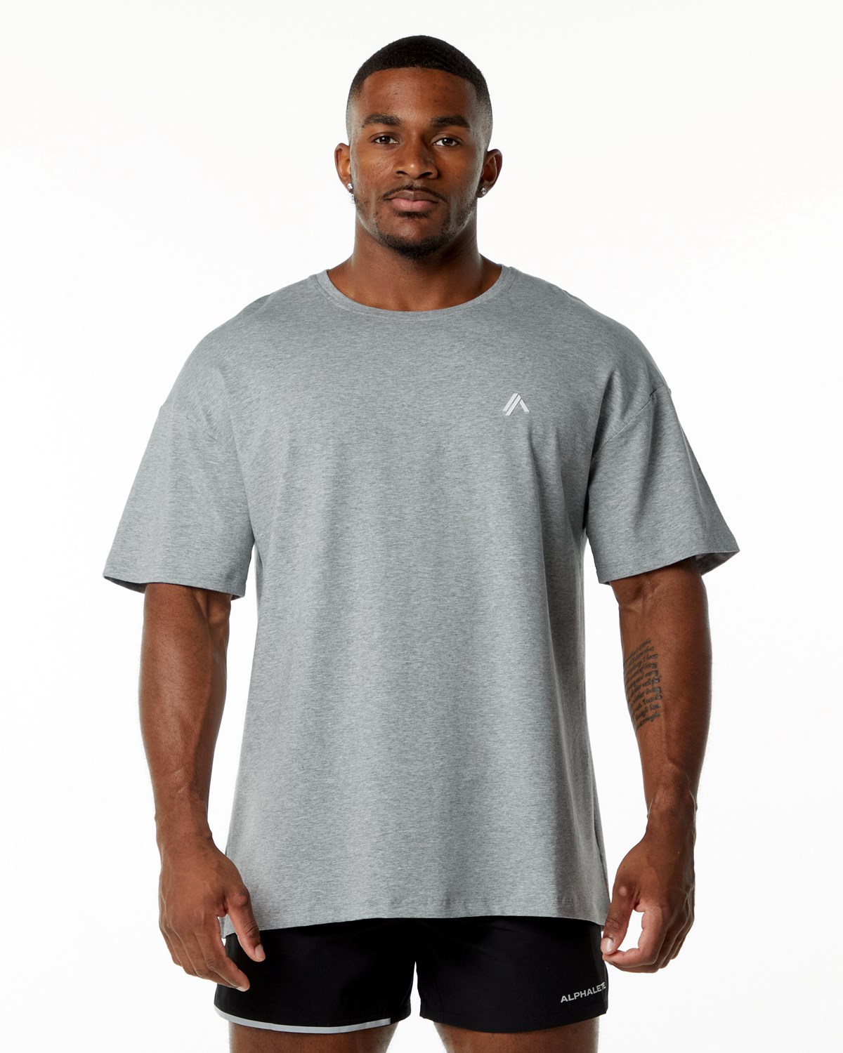 Alphalete Drop Shoulder Tee Šedé | 02435XWYH