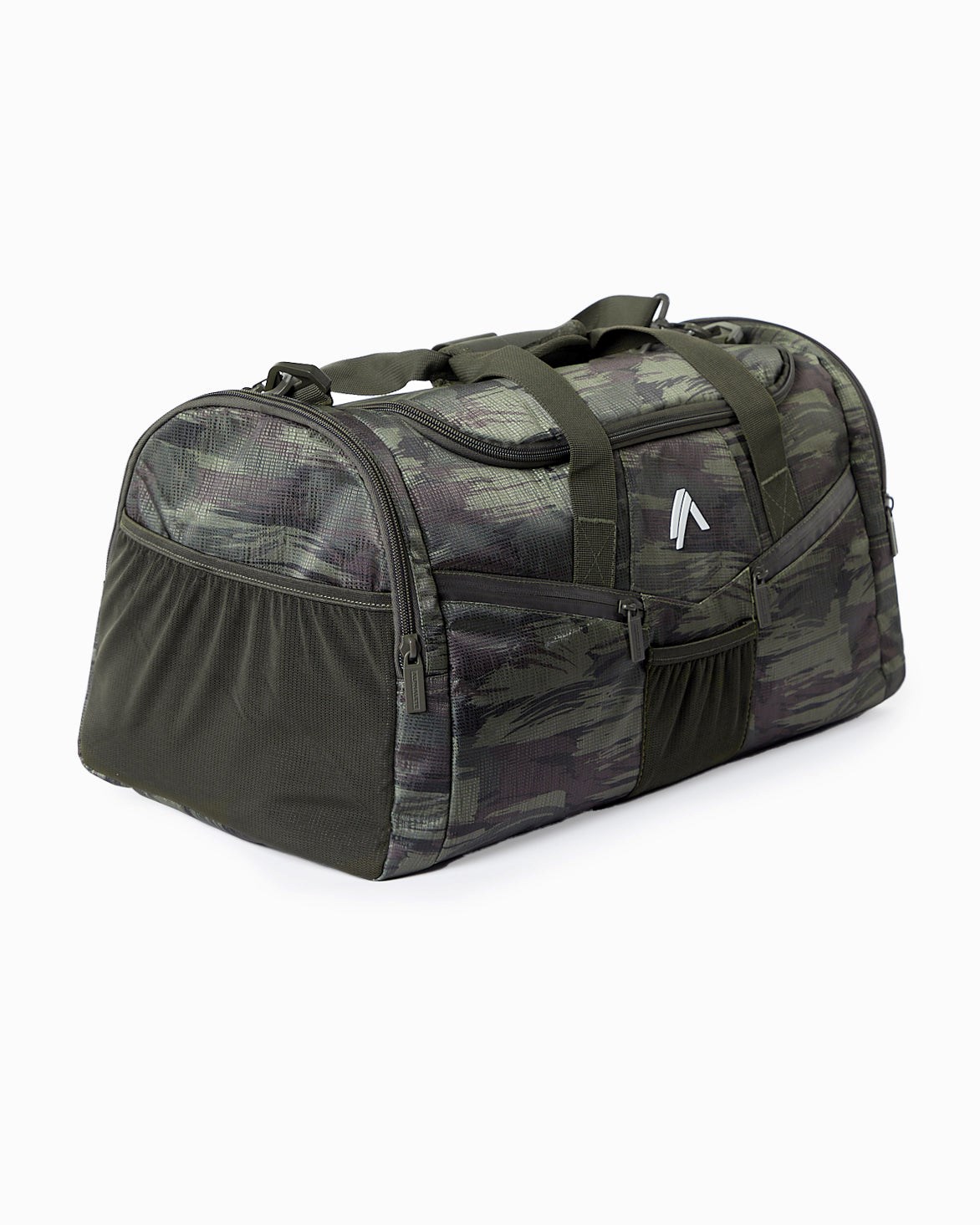 Alphalete Duffel Bag Olivy Zelené Maskáčové | 34975JEZT