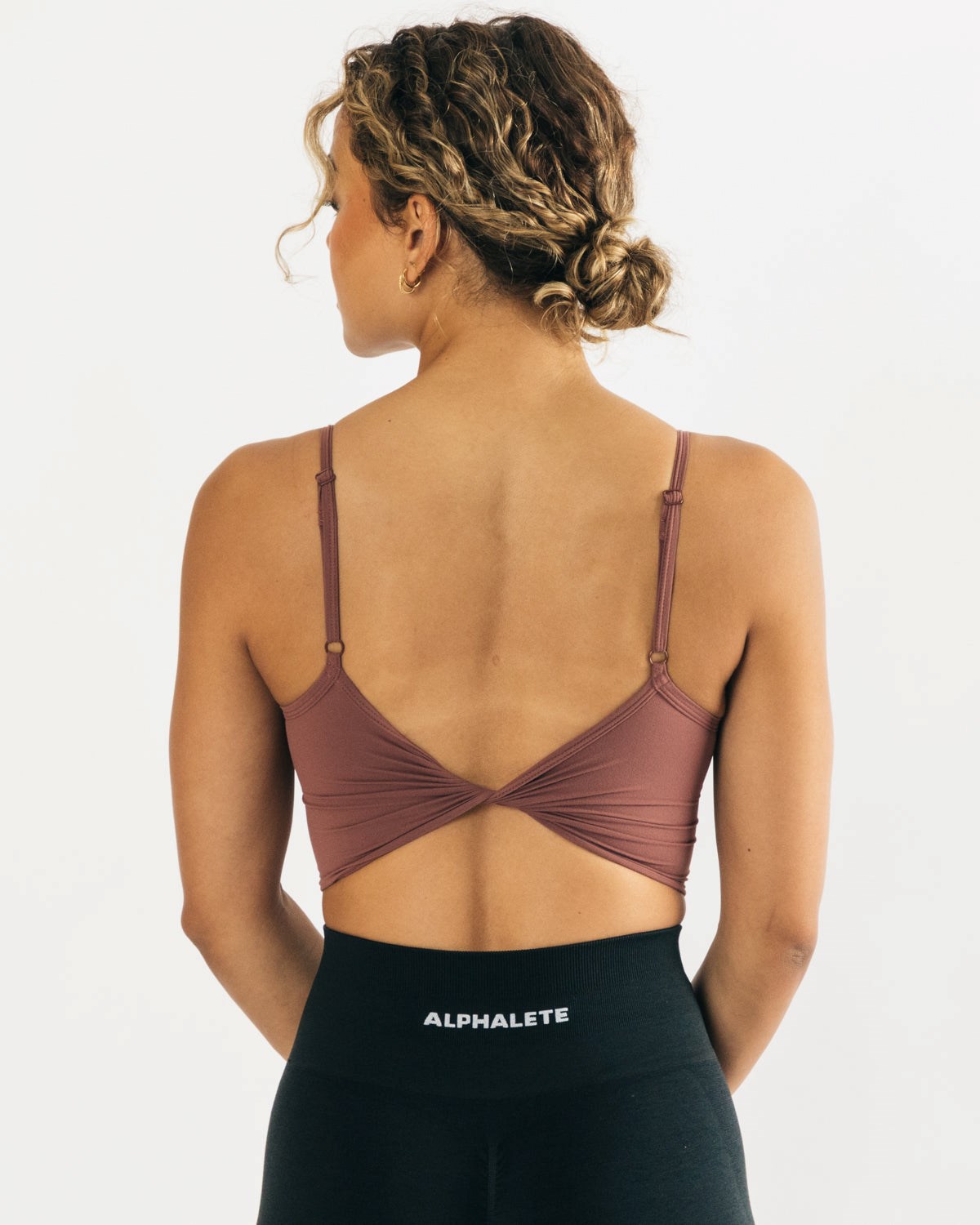 Alphalete Fitted Cropped Tank Mauve | 16407VIXD