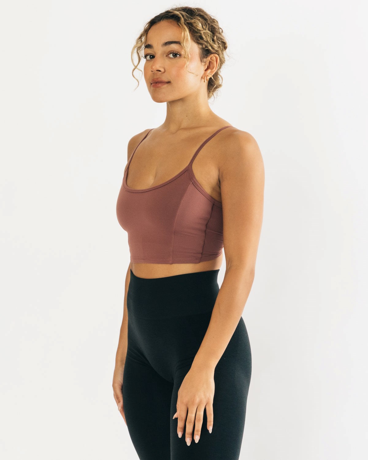 Alphalete Fitted Cropped Tank Mauve | 16407VIXD