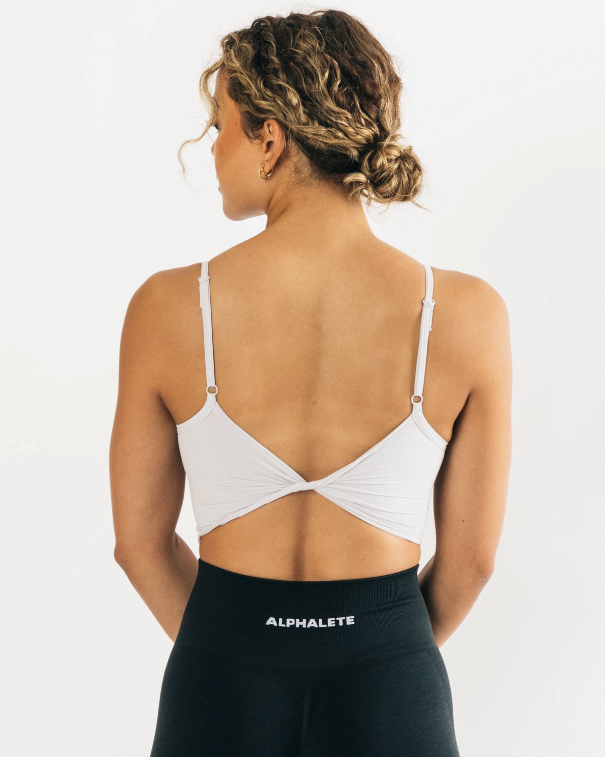 Alphalete Fitted Cropped Tank Stříbrné | 93617FIPZ