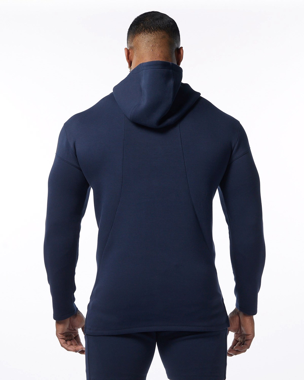 Alphalete Fitted Interlock Knit Hoodie Tmavě Blankyt | 09415EXPR