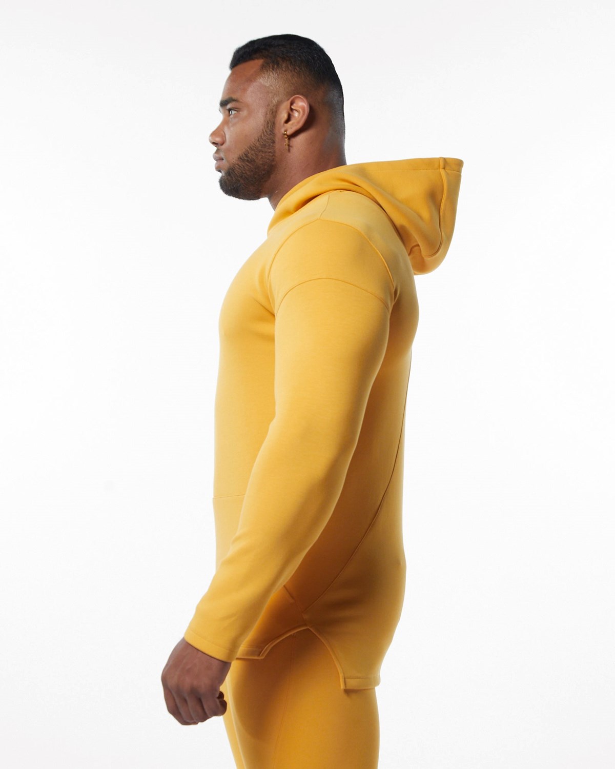 Alphalete Fitted Interlock Knit Hoodie Žluté | 81605ZWKQ