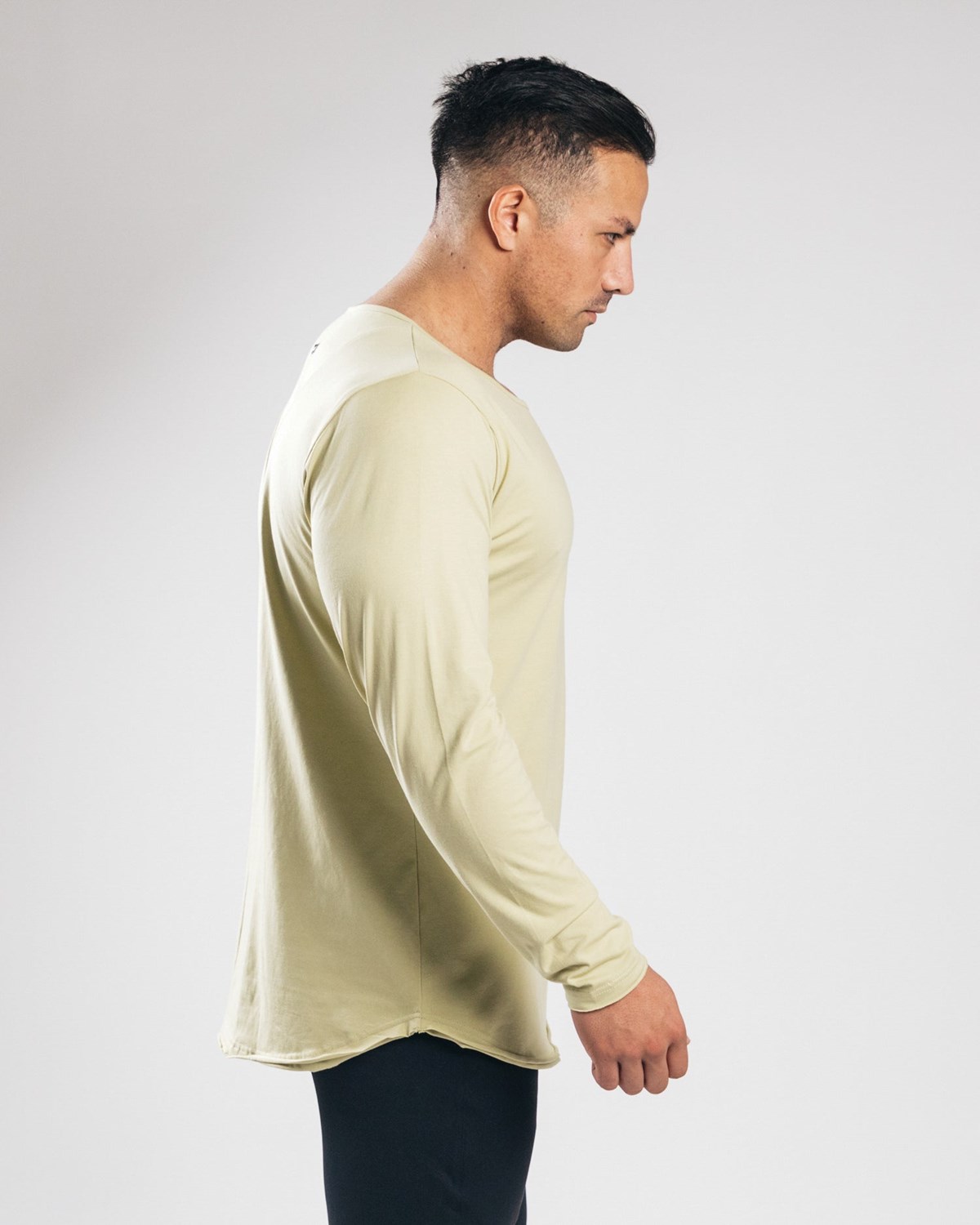 Alphalete Fitted Long Sleeve Světle Olivy Zelené | 61358DAJQ