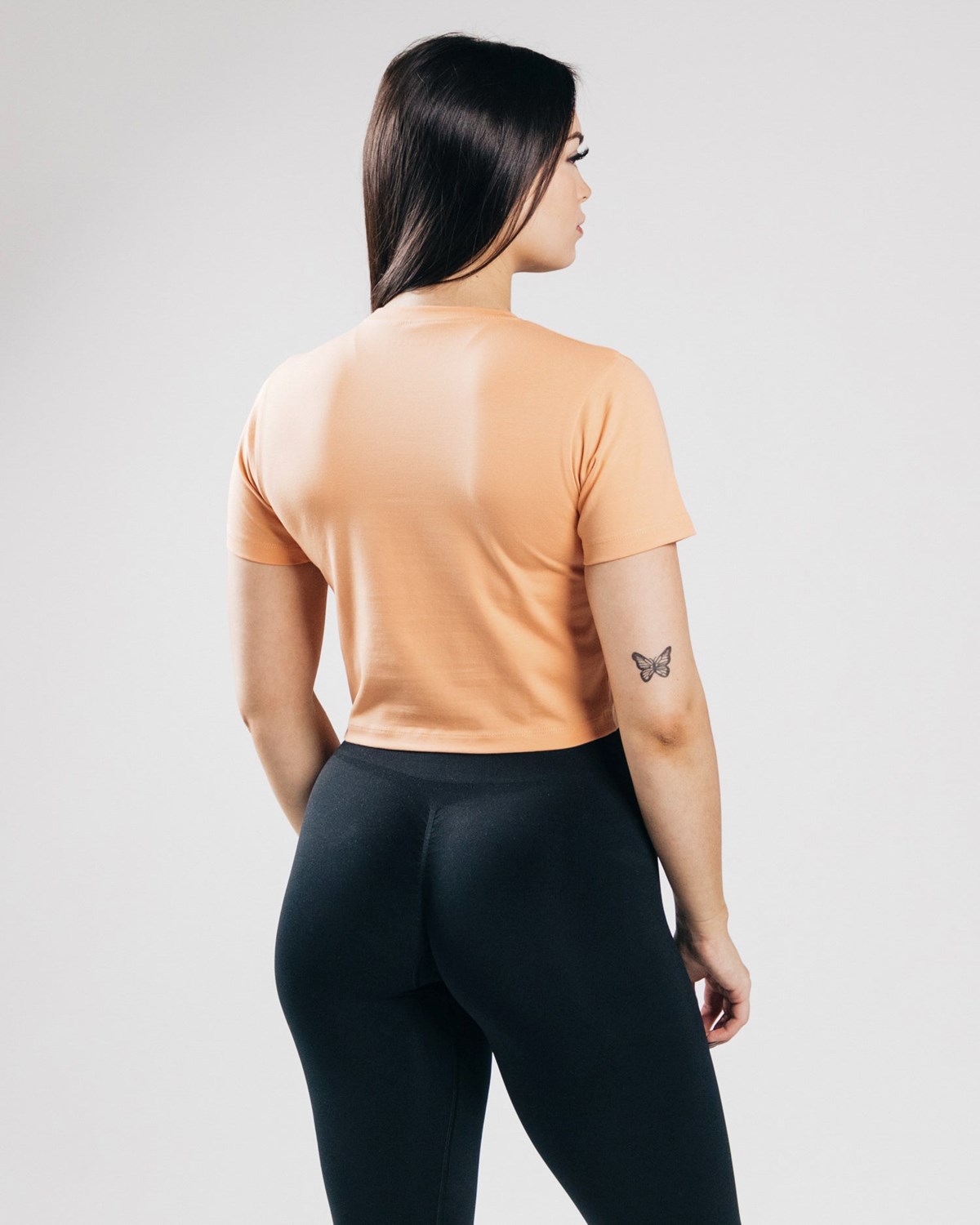 Alphalete Fitted Performance Crop Oranžové | 49105FDAE