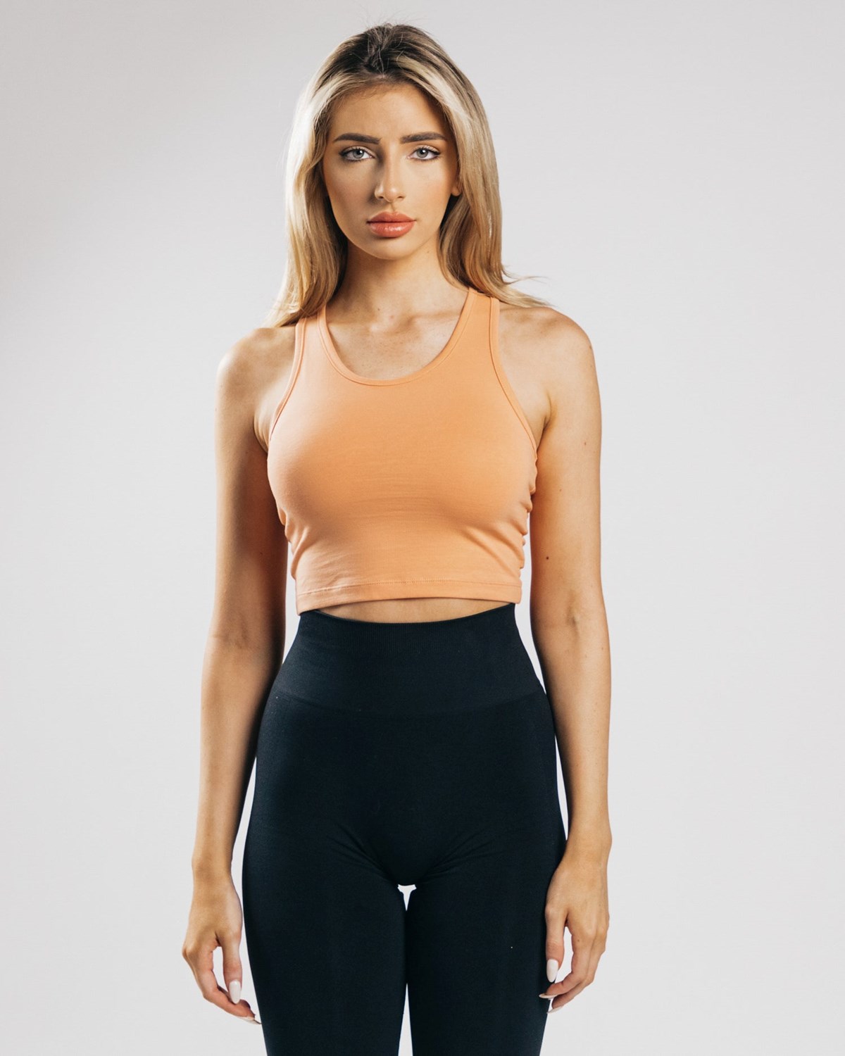 Alphalete Fitted Performance Crop Tank Oranžové | 93716IFOC