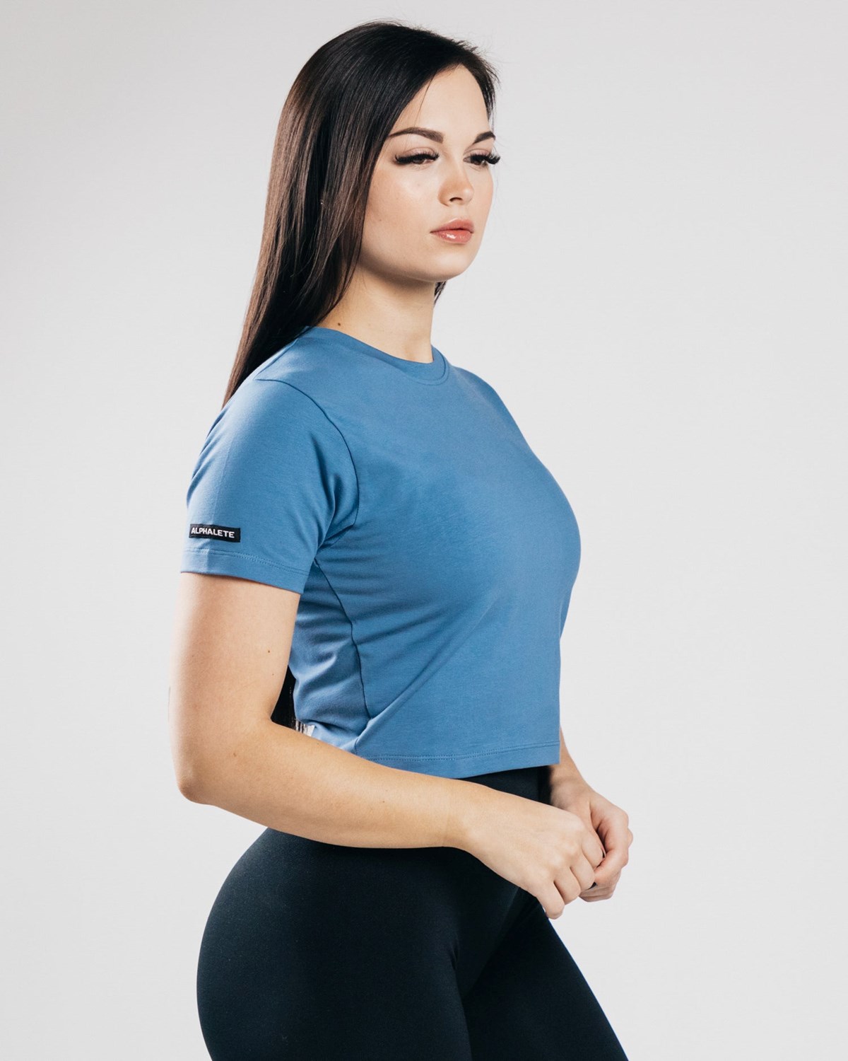 Alphalete Fitted Performance Crop Top Blankyt | 92865GYLI