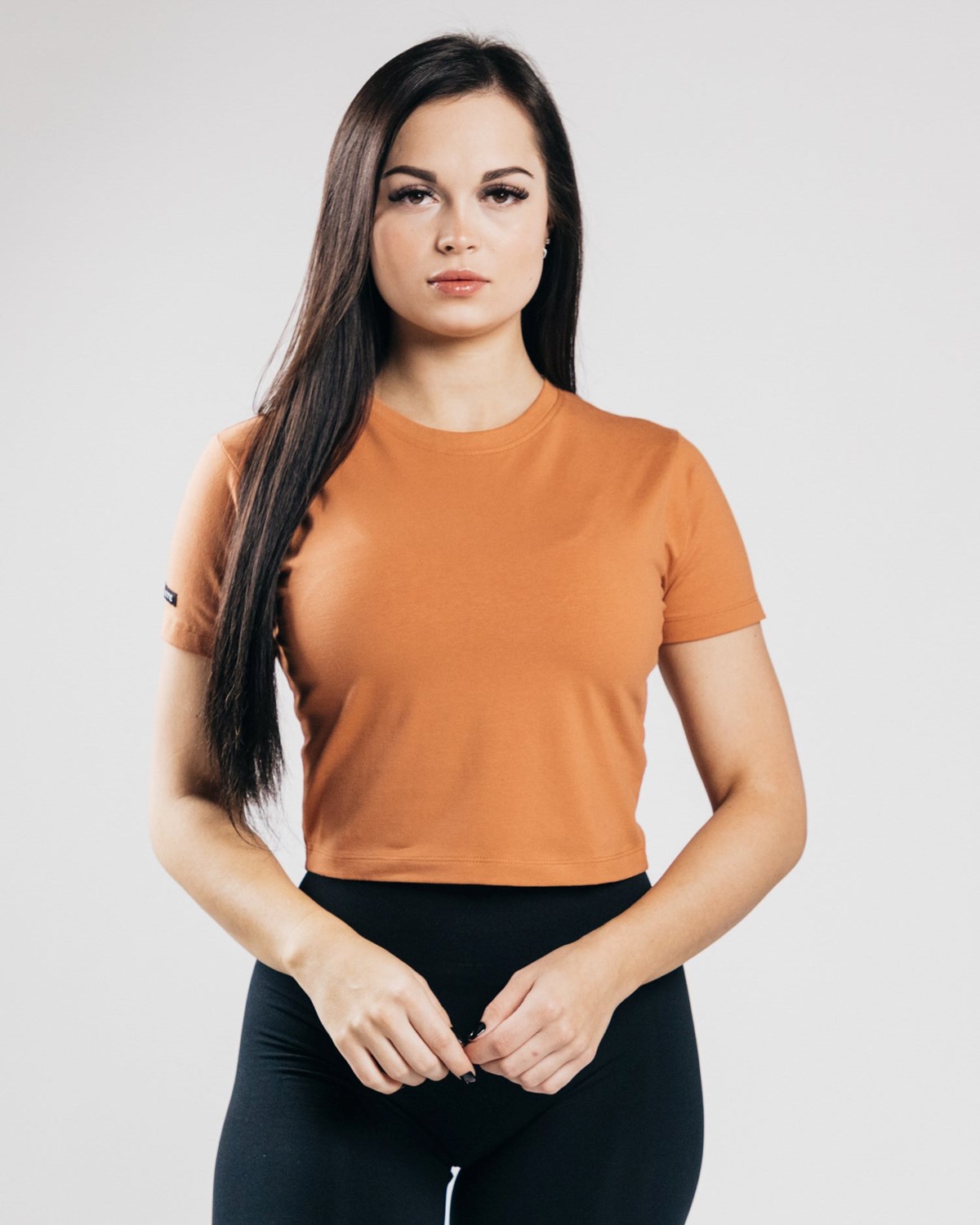 Alphalete Fitted Performance Crop Top Clay | 03961FRUD