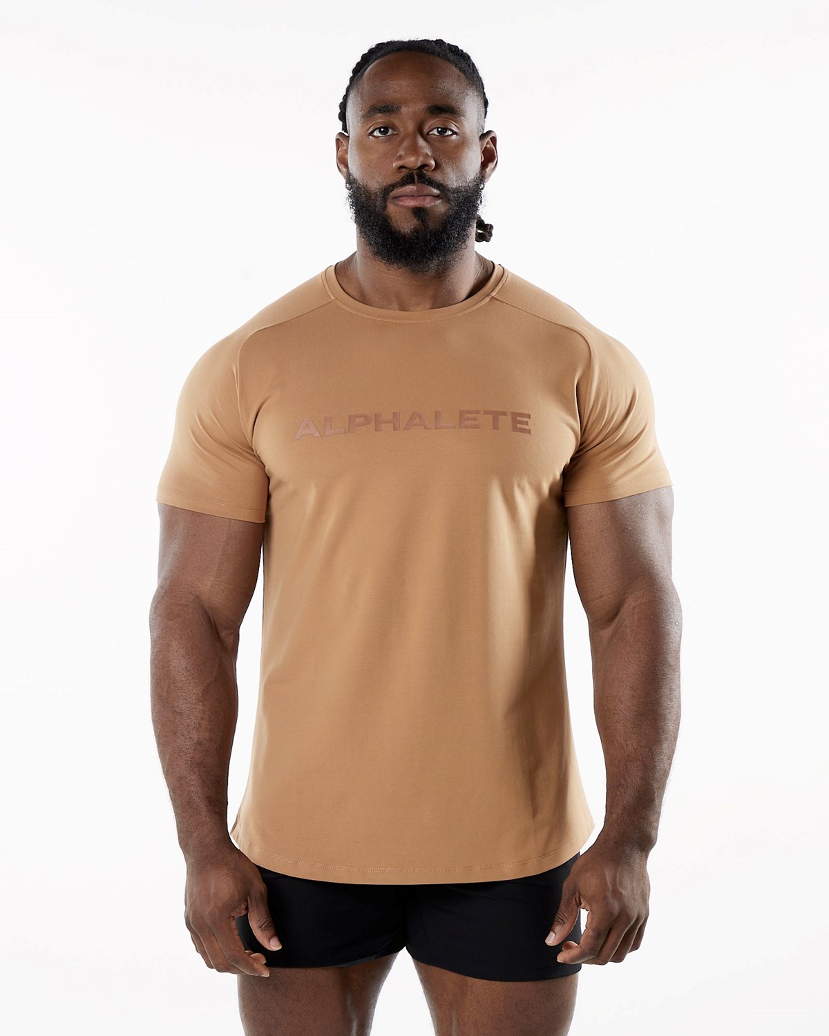 Alphalete Fitted Performance Krátké Sleeve Rust | 30256AVDQ