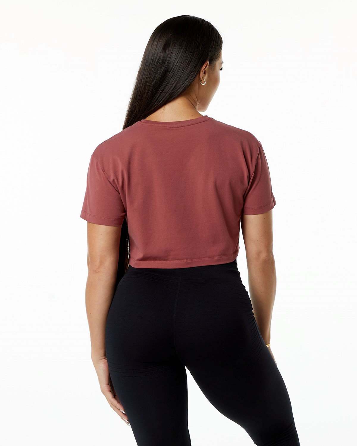 Alphalete Fitted Performance Krátké Sleeve Crop Gingerbread | 57436RFOA