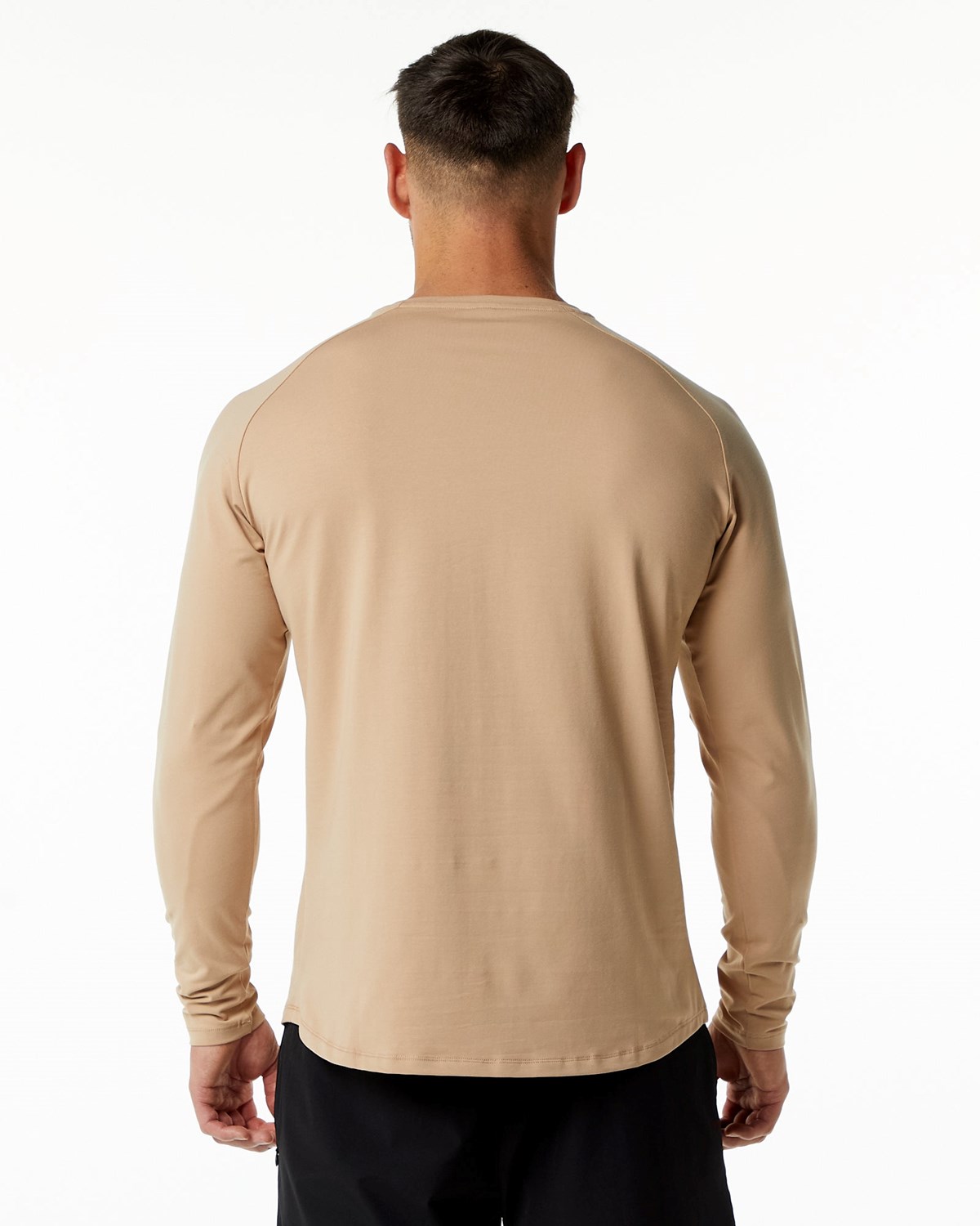 Alphalete Fitted Performance Long Sleeve Taupe | 37296HITW