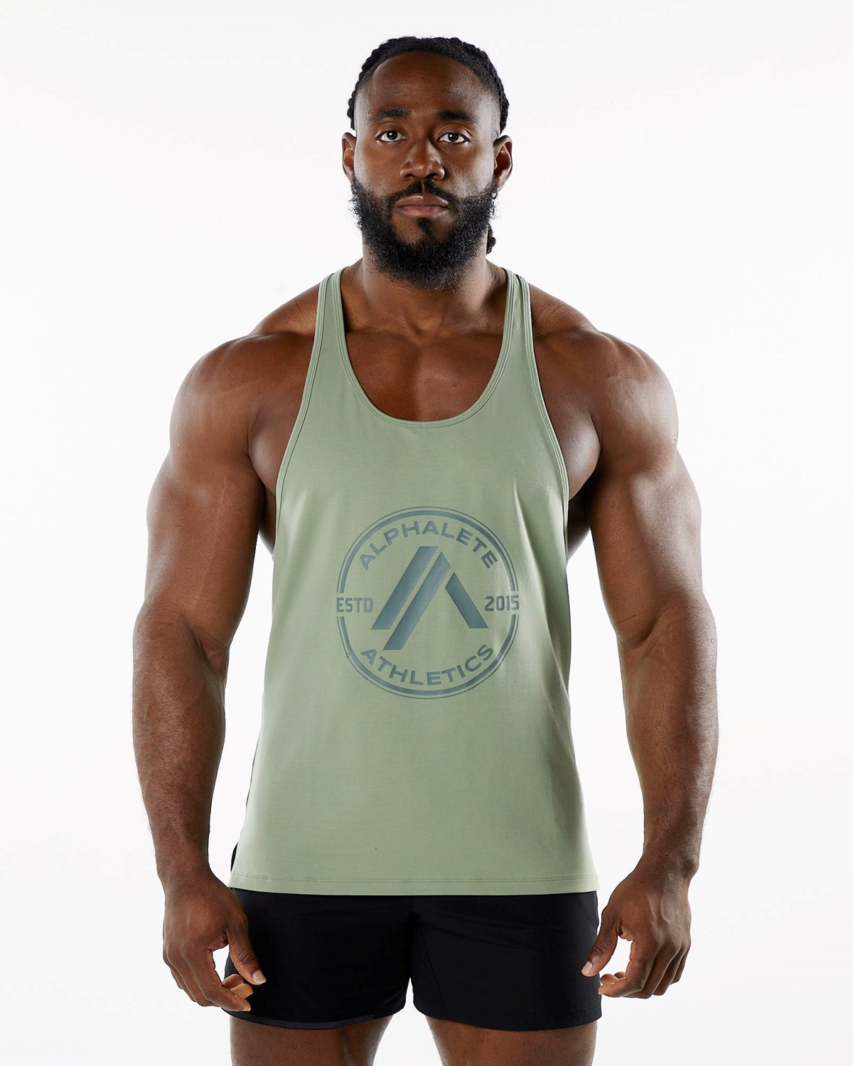 Alphalete Fitted Performance Stringer Sage | 67430FQJG