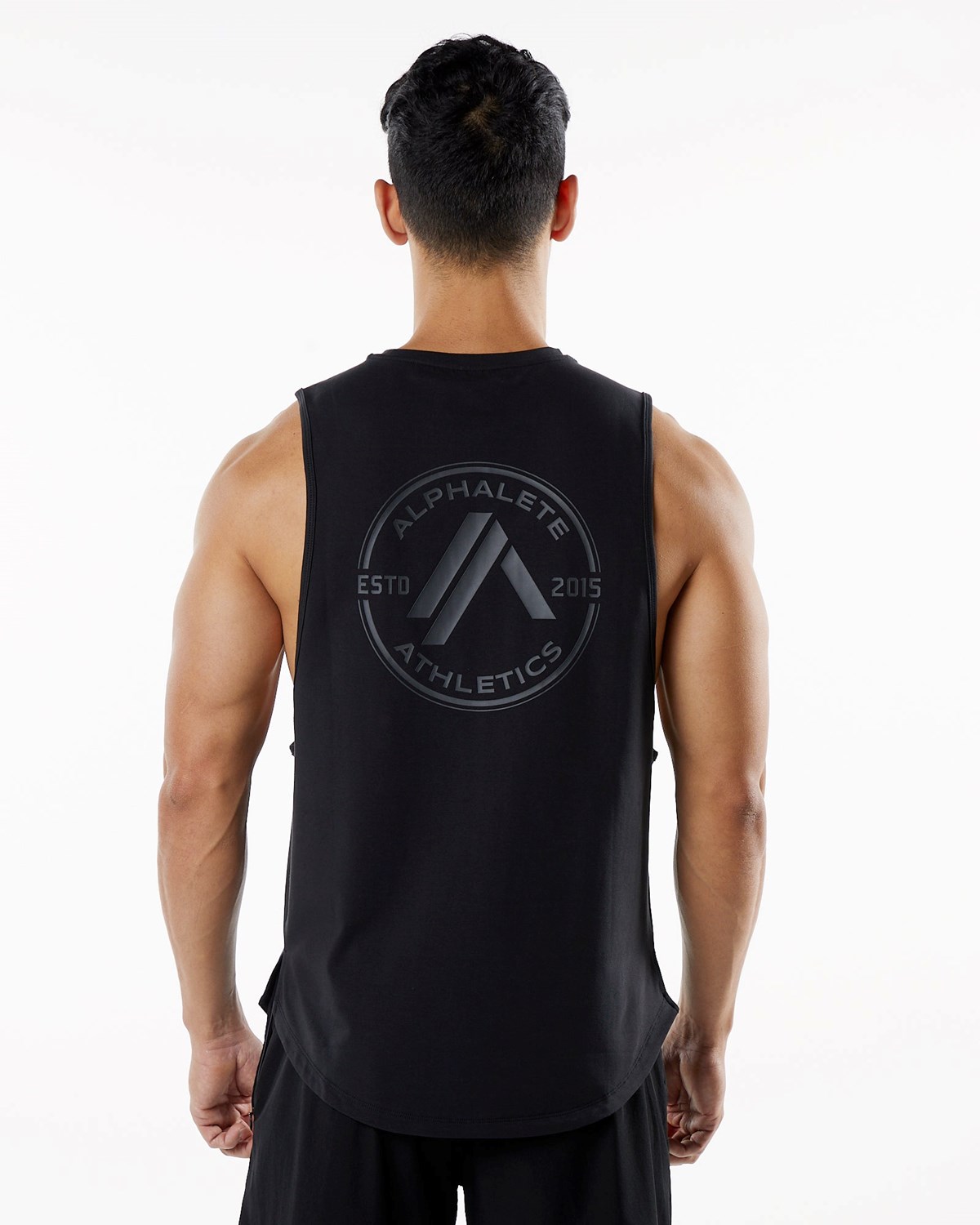 Alphalete Fitted Performance Tank Blackout | 02861KFIC