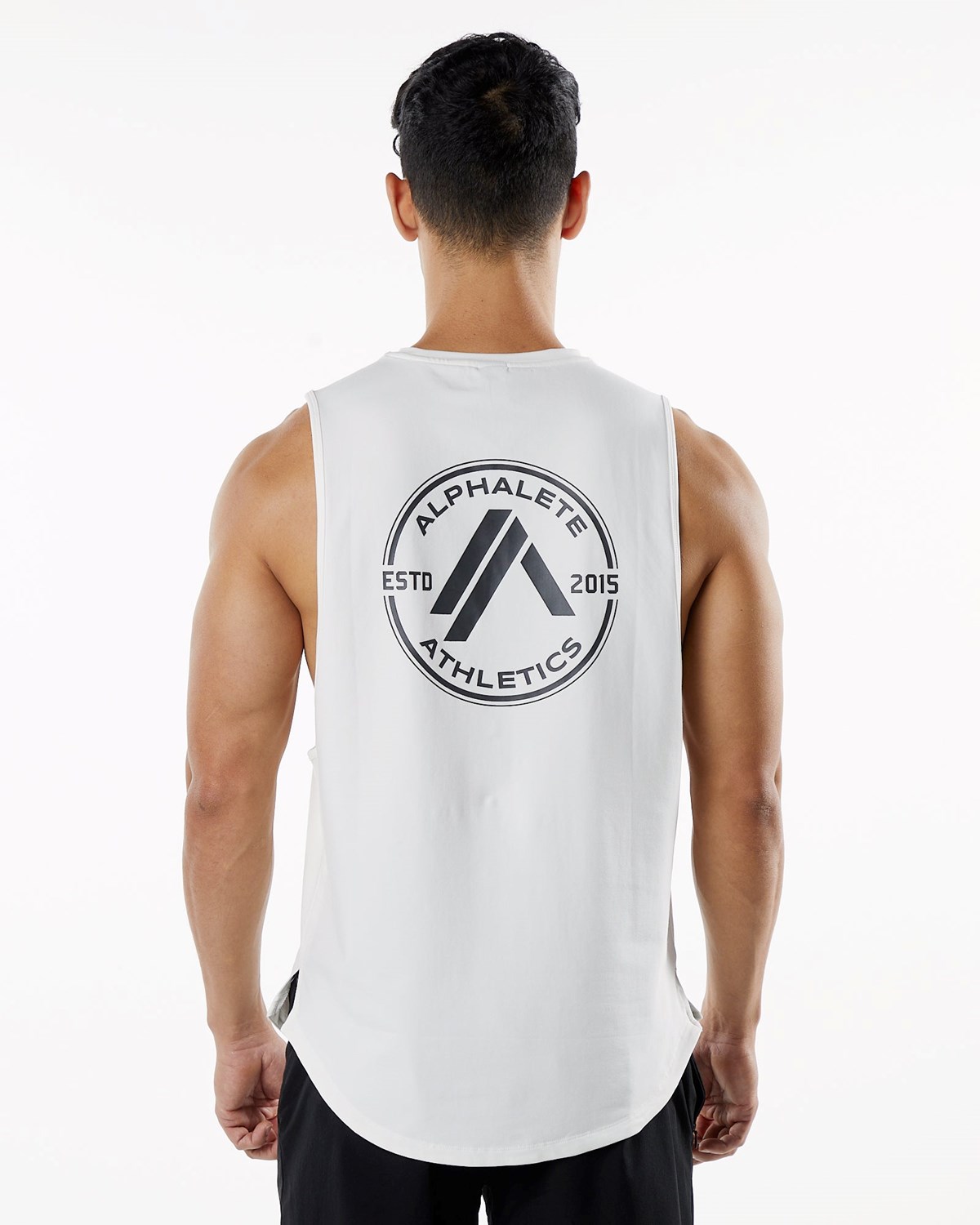 Alphalete Fitted Performance Tank Bílé | 83520OQTC