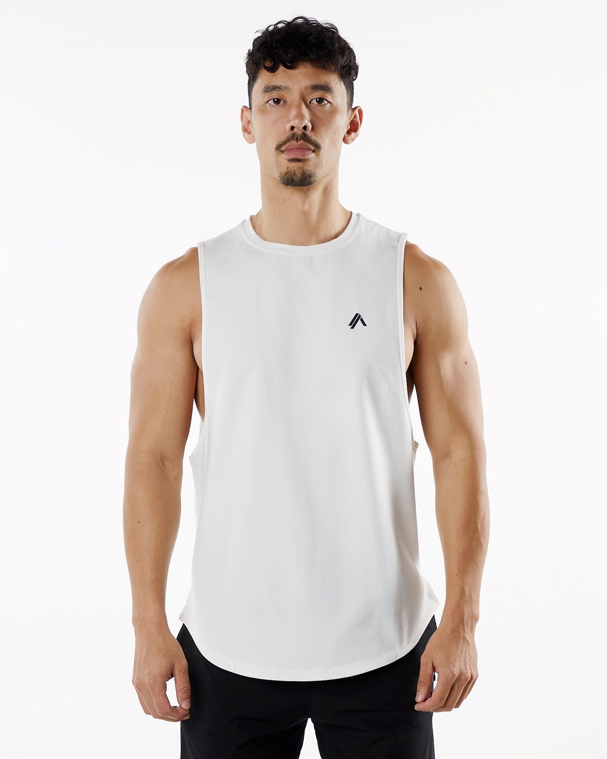 Alphalete Fitted Performance Tank Bílé | 83520OQTC